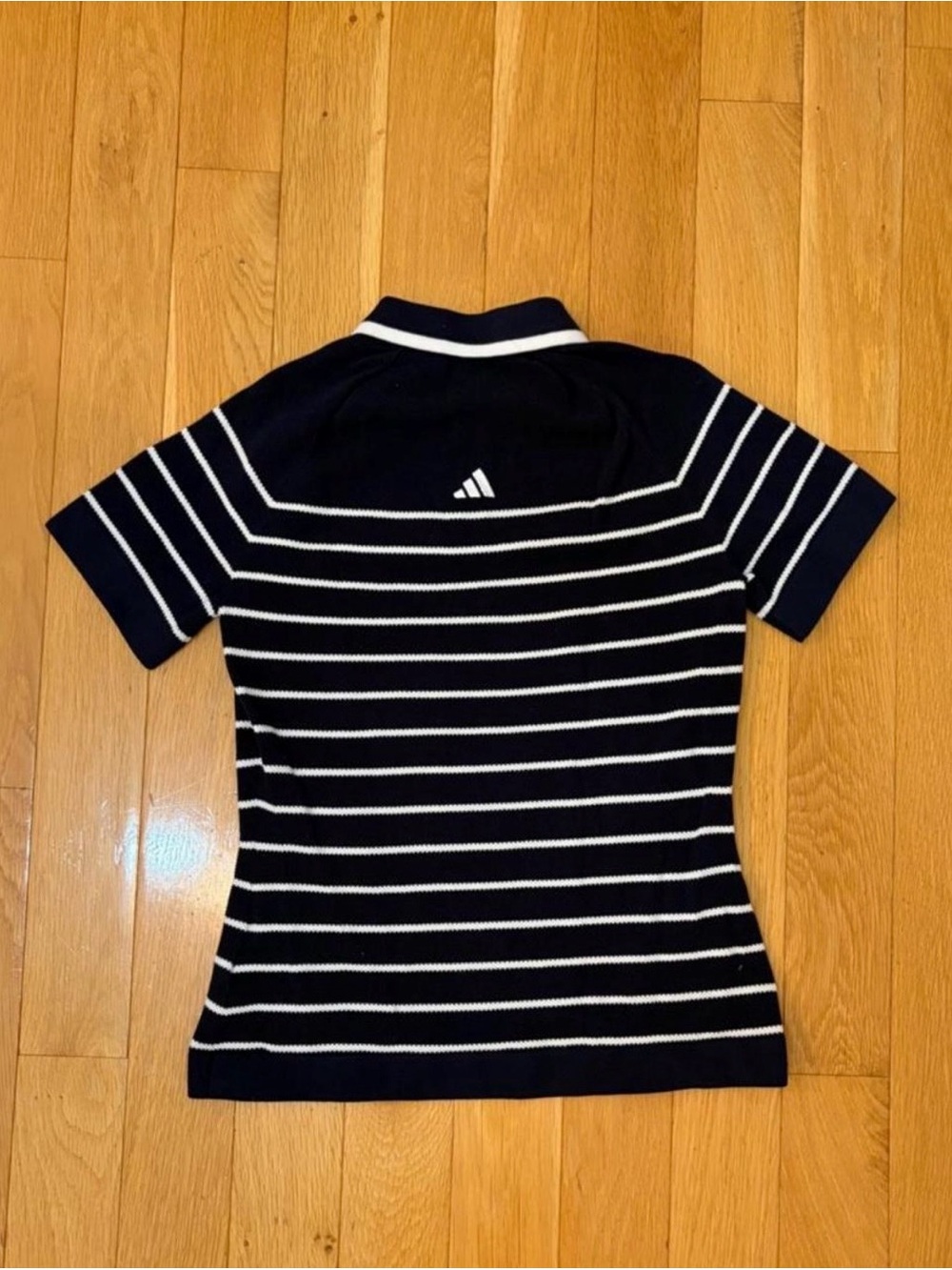 adidas Black & White Striped women’s Polo Shirt